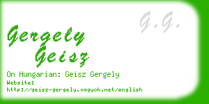 gergely geisz business card